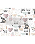 Decoupage fiberpapper Origami Love 48 x 76 cm