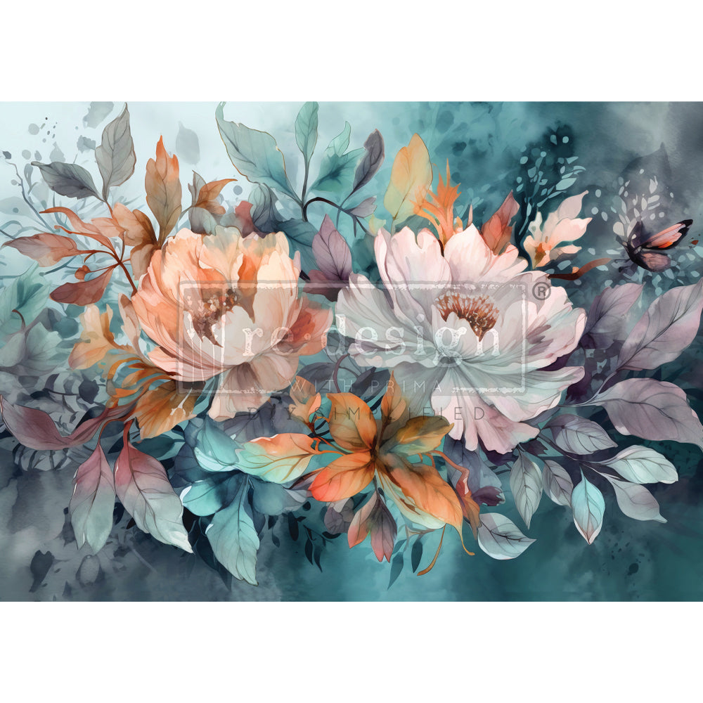 A1 Decoupage kuitupaperi Floral Dream - 60 x 85 cm