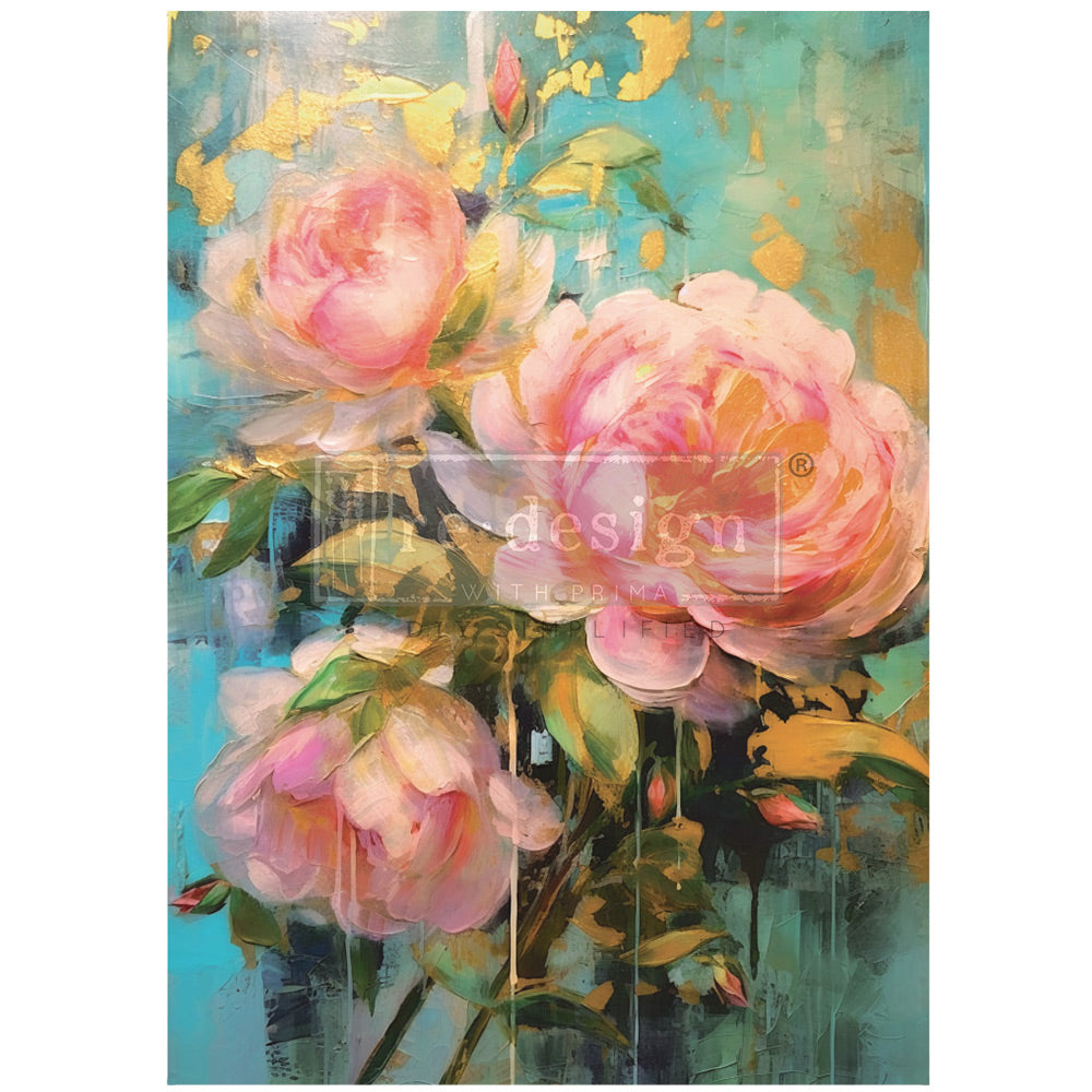 A1 Decoupage fiber paper Bold Blooms - 60 x 85 cm