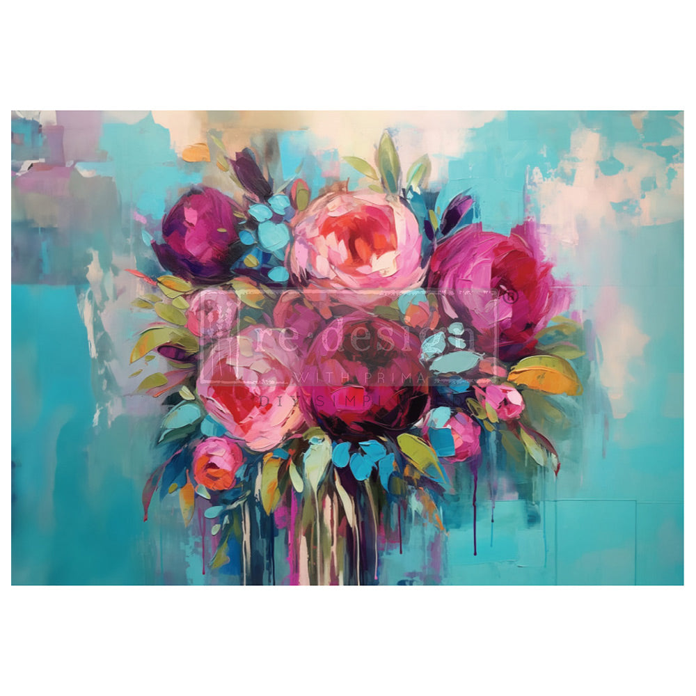 A1 Decoupage fiber paper Burst of Color - 60 x 85 cm