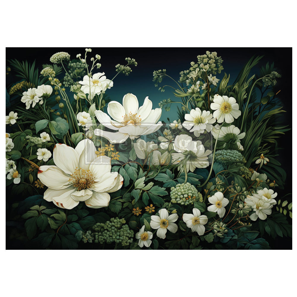 A1 Decoupage kuitupaperi Contrast of Night and Petal - 60 x 85 cm