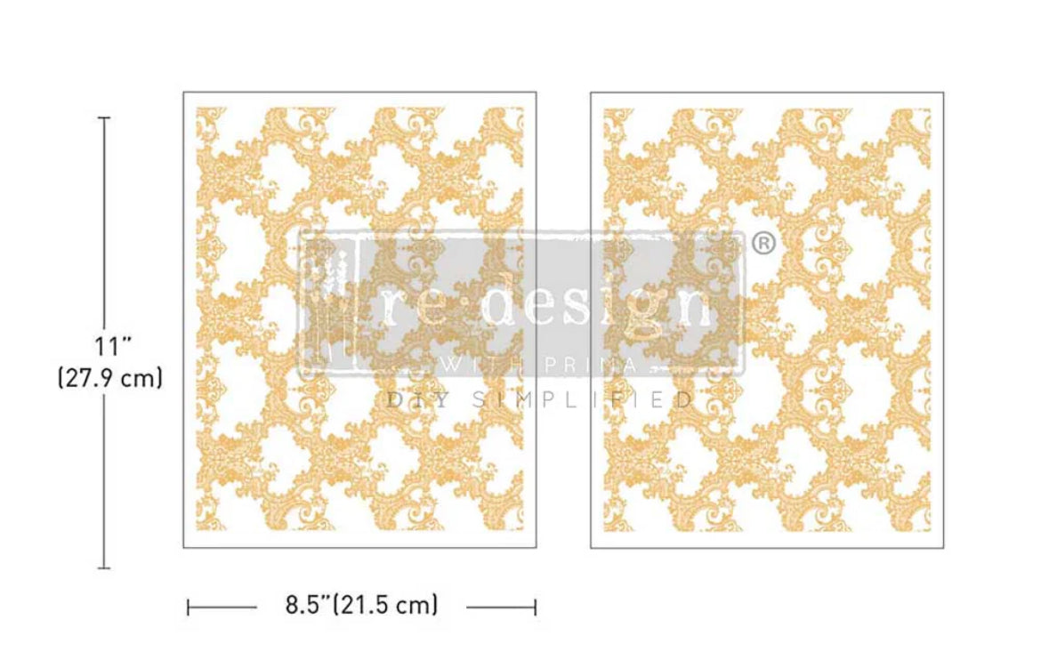 Middy Foil Transfers - Kacha Golden Lacework