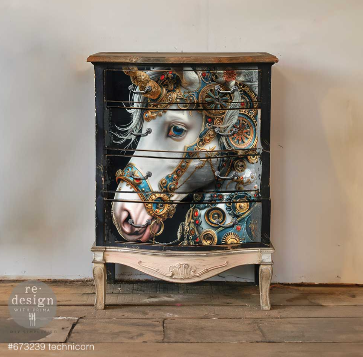 A1 Decoupage fiber paper Bold Blooms - 60 x 85 cm
