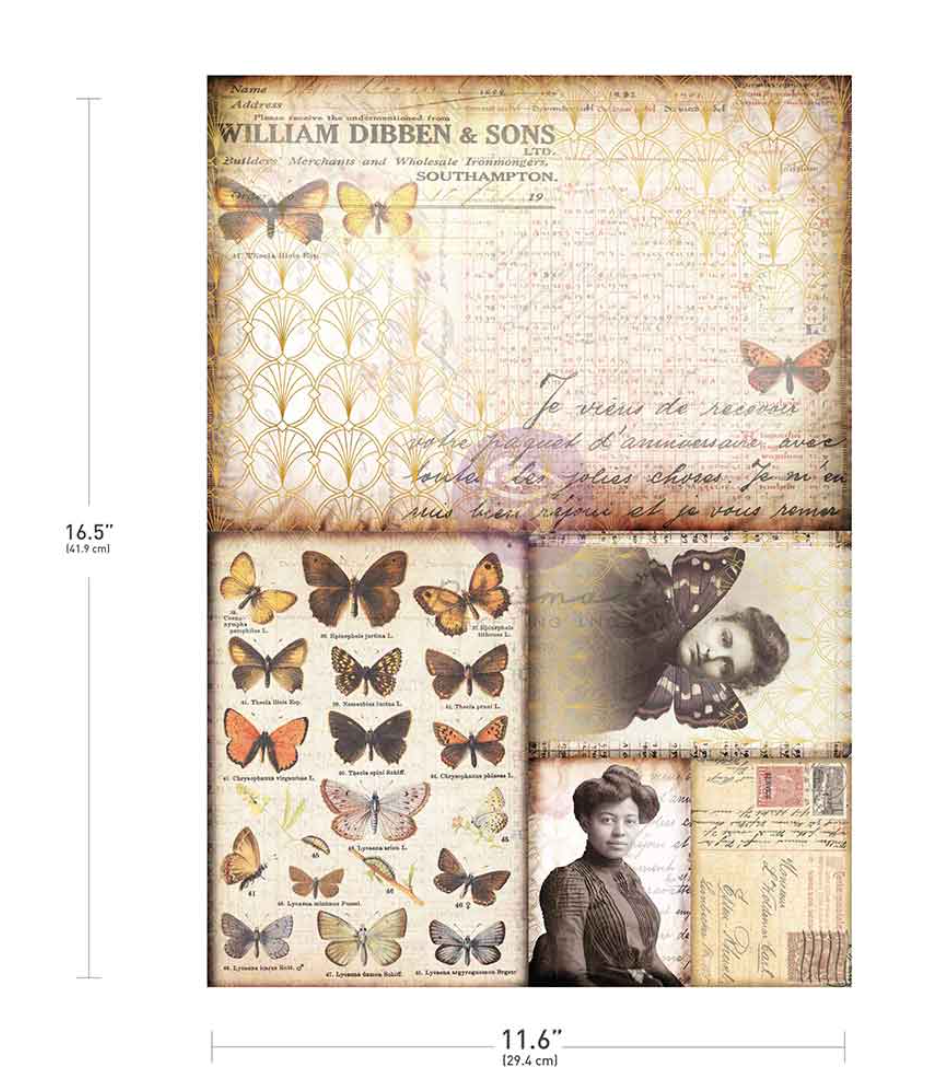 A3 Decoupage Finnabair Southampton Butterflies 30cm x 42cm