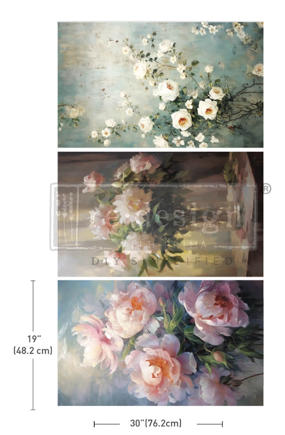 Bountiful Beauty - Decoupage fiber paper set 49x76 cm - 3 pcs