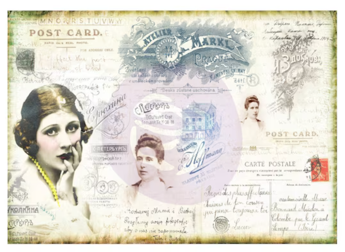 Decoupage Tissue Paper Finnabair Carte Postale 70x50cm