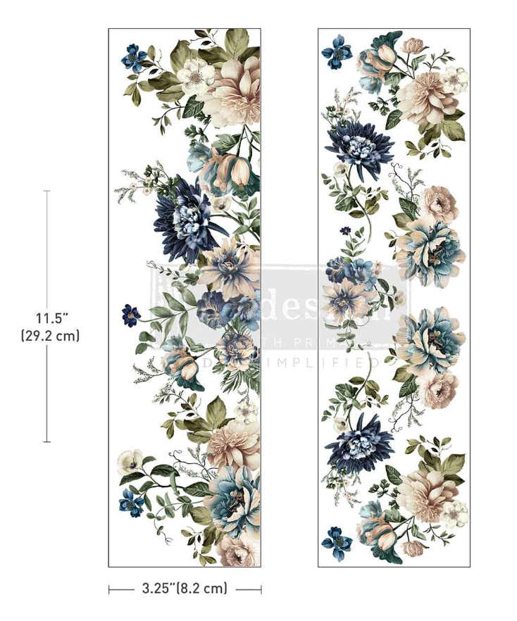 Small transfer image Doodle Flowers